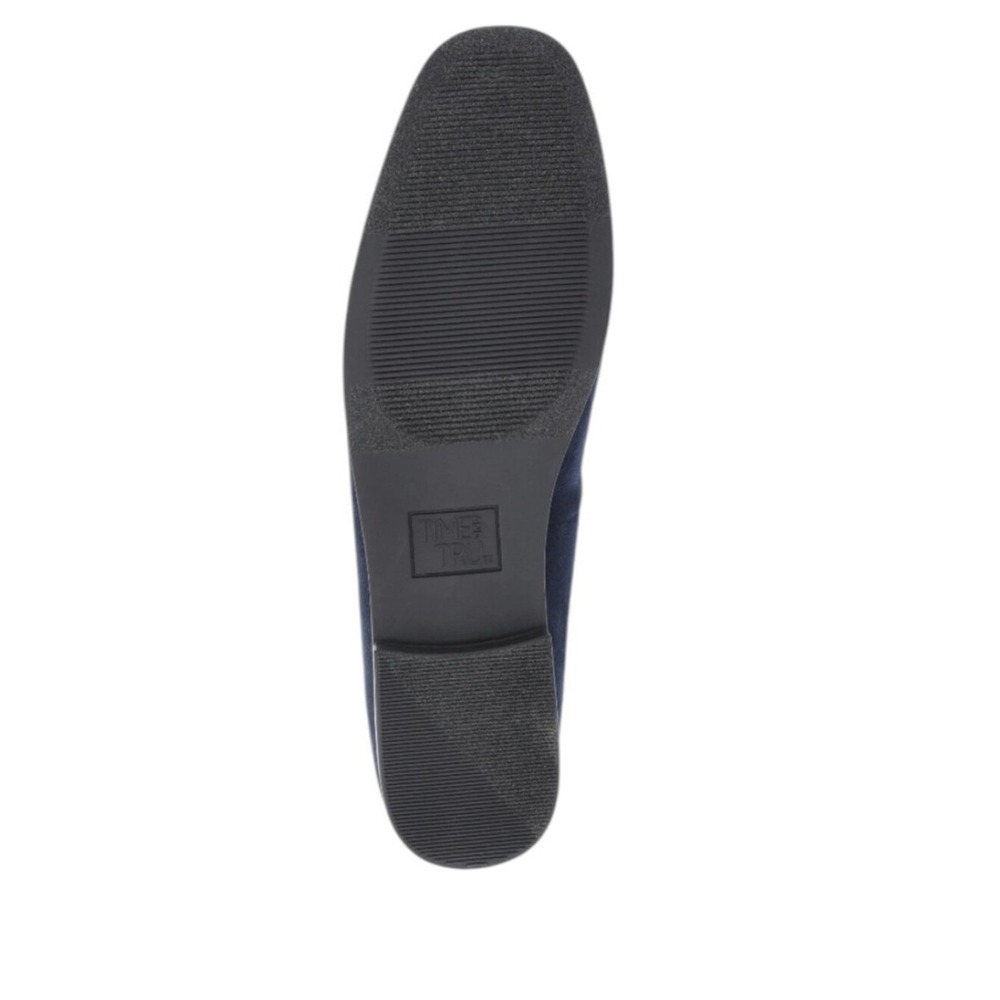 Faux Suede Buckle Loafers Size 7 Navy New NWT - Picture 7 of 9